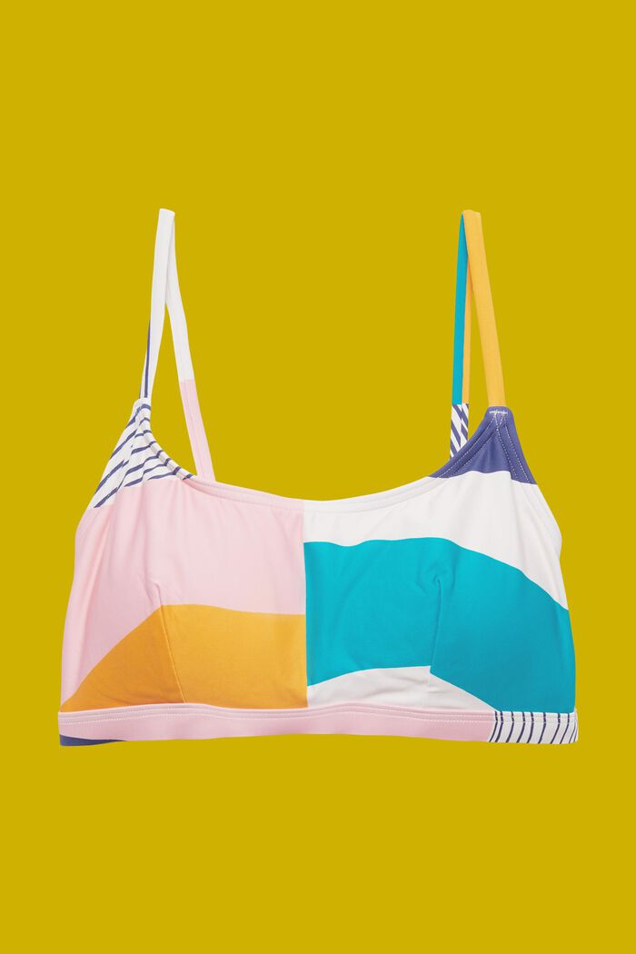 Bikinitop im Croptop-Stil mit Mustermix
