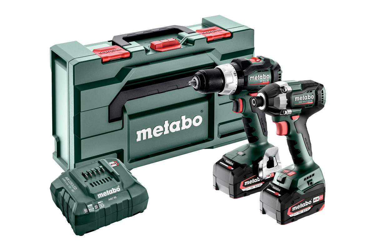 Metabo 685200000 Σετ Μπαταριών 2.8.8 18V 5.2 Li-Ion - SB18 LT BL Ασύρματο Δράπανο + Κατσαβίδι Κρουστικού SSD18 LT 200 BL 685200000