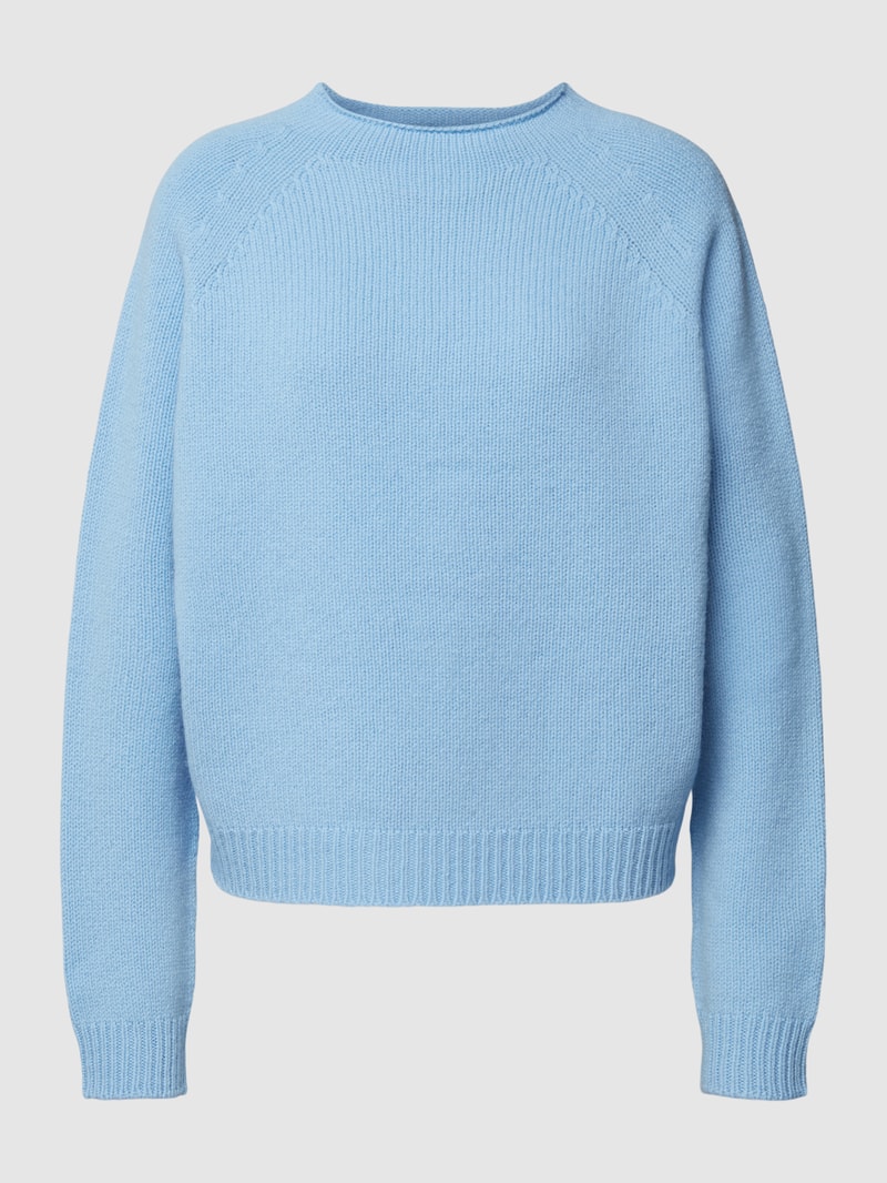 Strickpullover mit gerippten Abschlüssen Modell 'SELLIE' in bleu