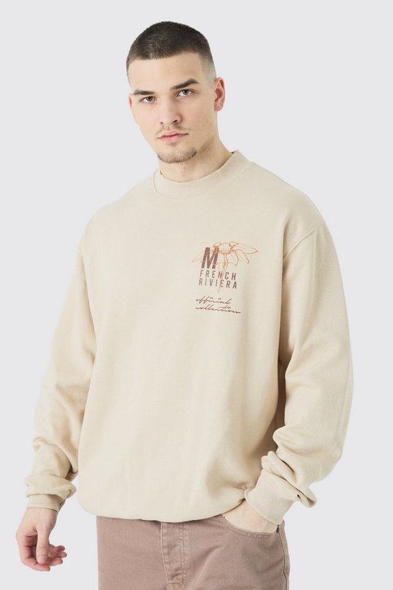 Tall Sweatshirt mit Monaco-Print