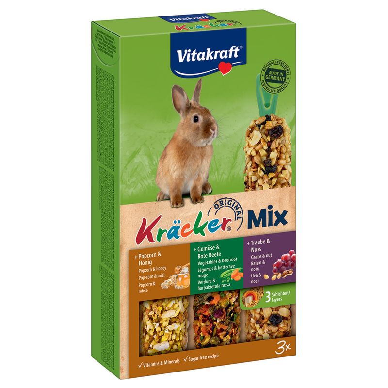 Vitakraft Zwergkaninchen-Kräcker Trio-Mix zu TOP-Preisen | bitiba