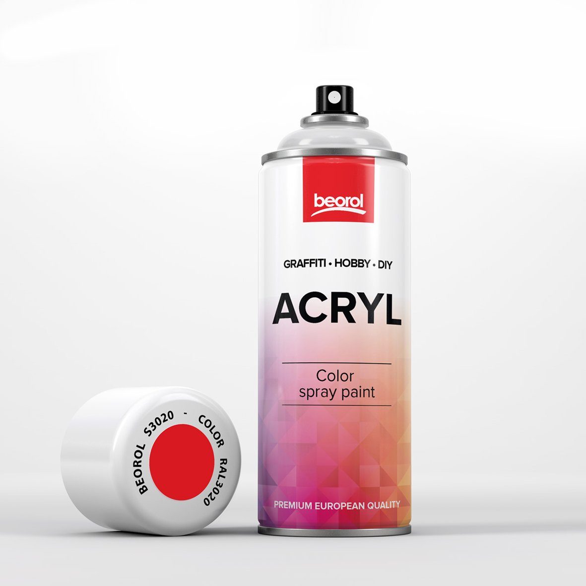 BigDean Sprühlack 6x Sprühfarbe Rot, glänzend - Sprühfarbe Spraydose Acryllack