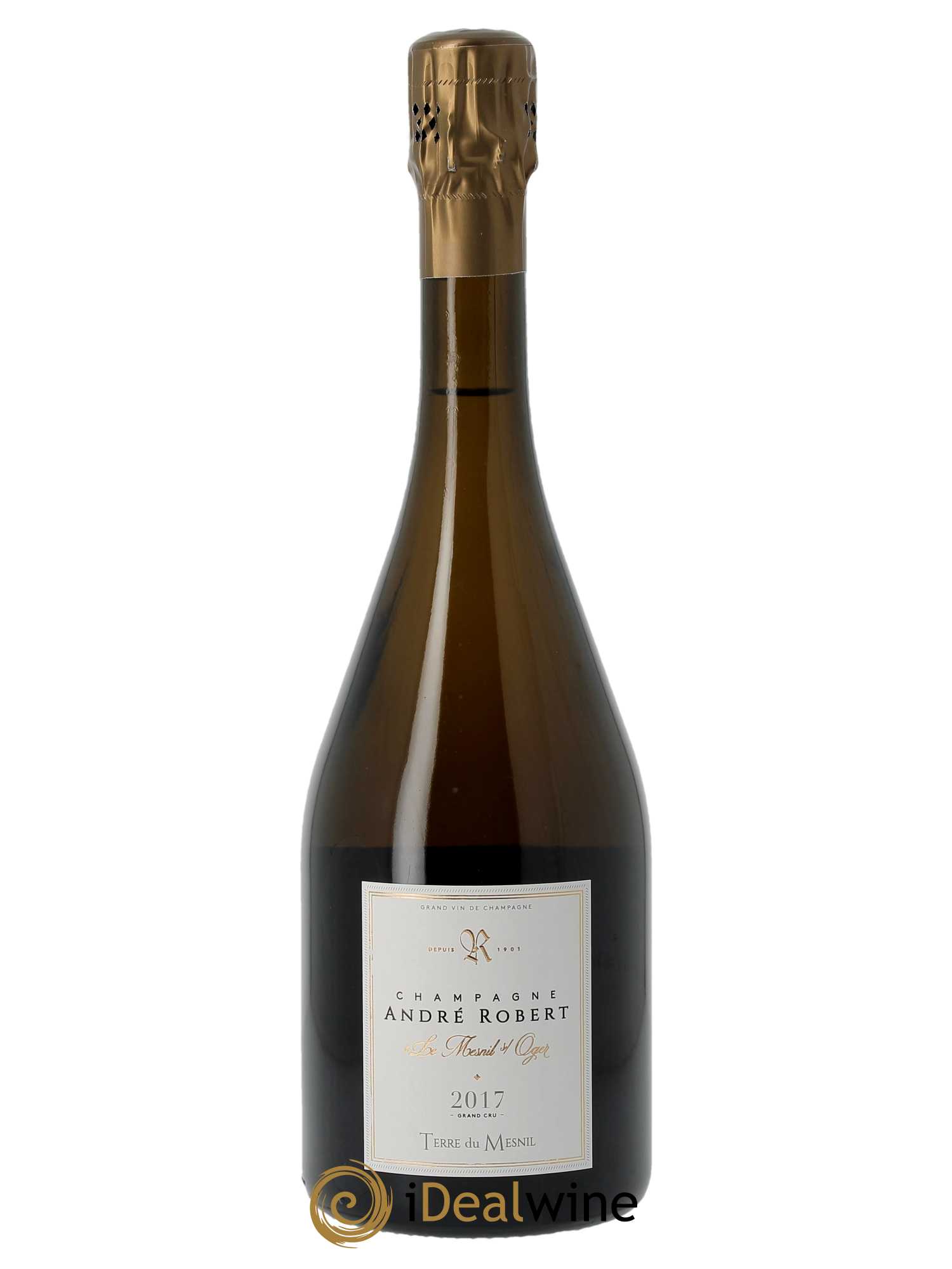 Terre du Mesnil Blanc de blancs Grand Cru Brut André Robert  2017 - Lot de 1 Bouteille