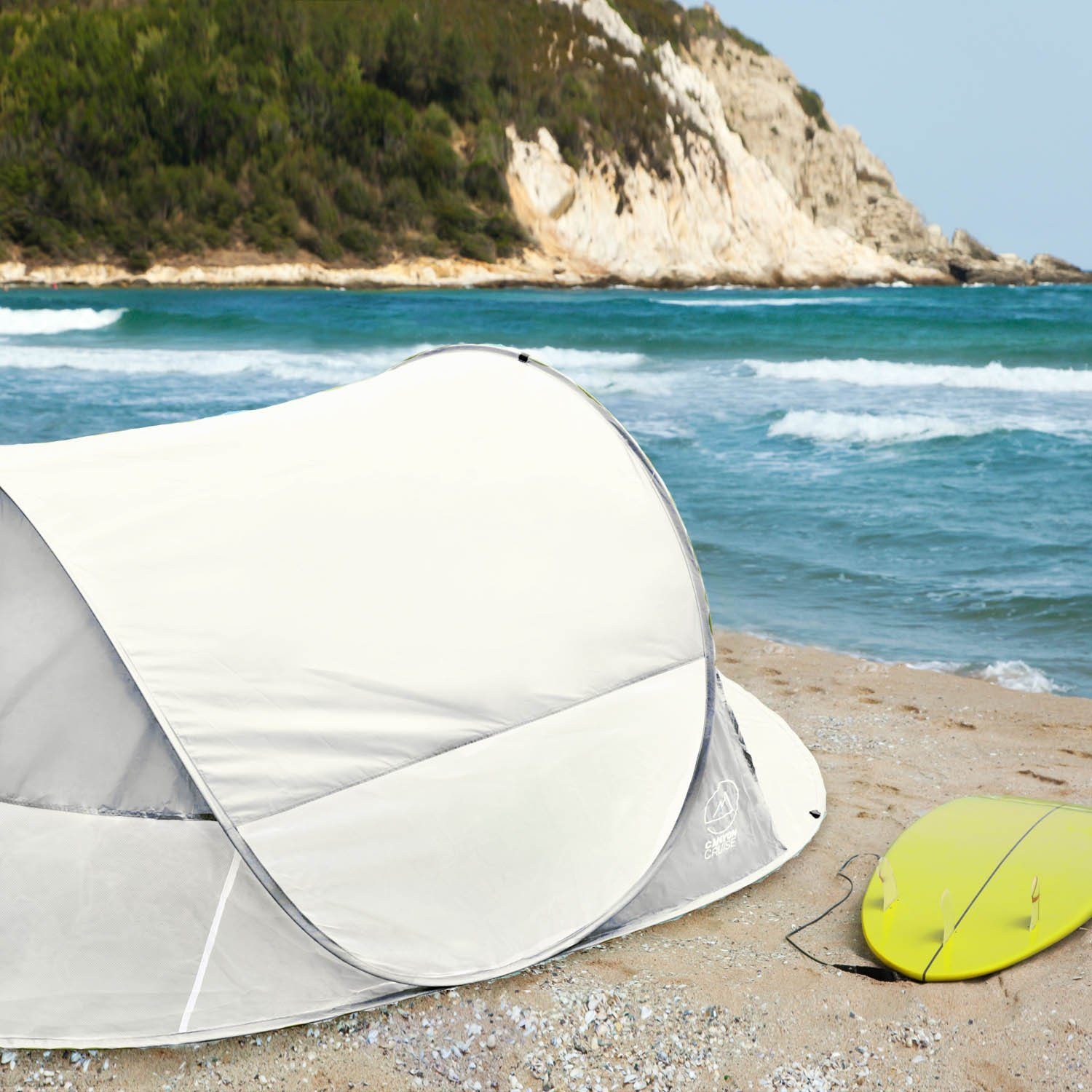 Canyon Cruise Strandmuschel Pop Up Strand-Zelt, Personen: 3 (Automatik Wurfzelt), Sonnen- & Windschutz
