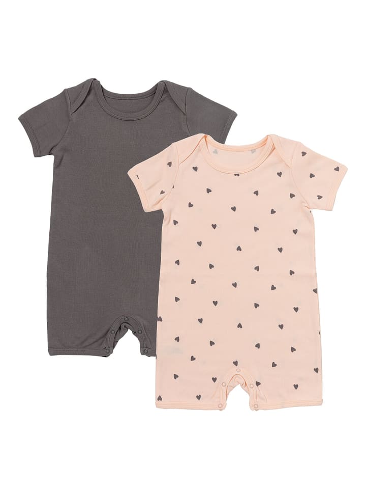 Schlummersack Bio Baby-Strampler kurzarm 2er-Pack in Rosa günstig kaufen