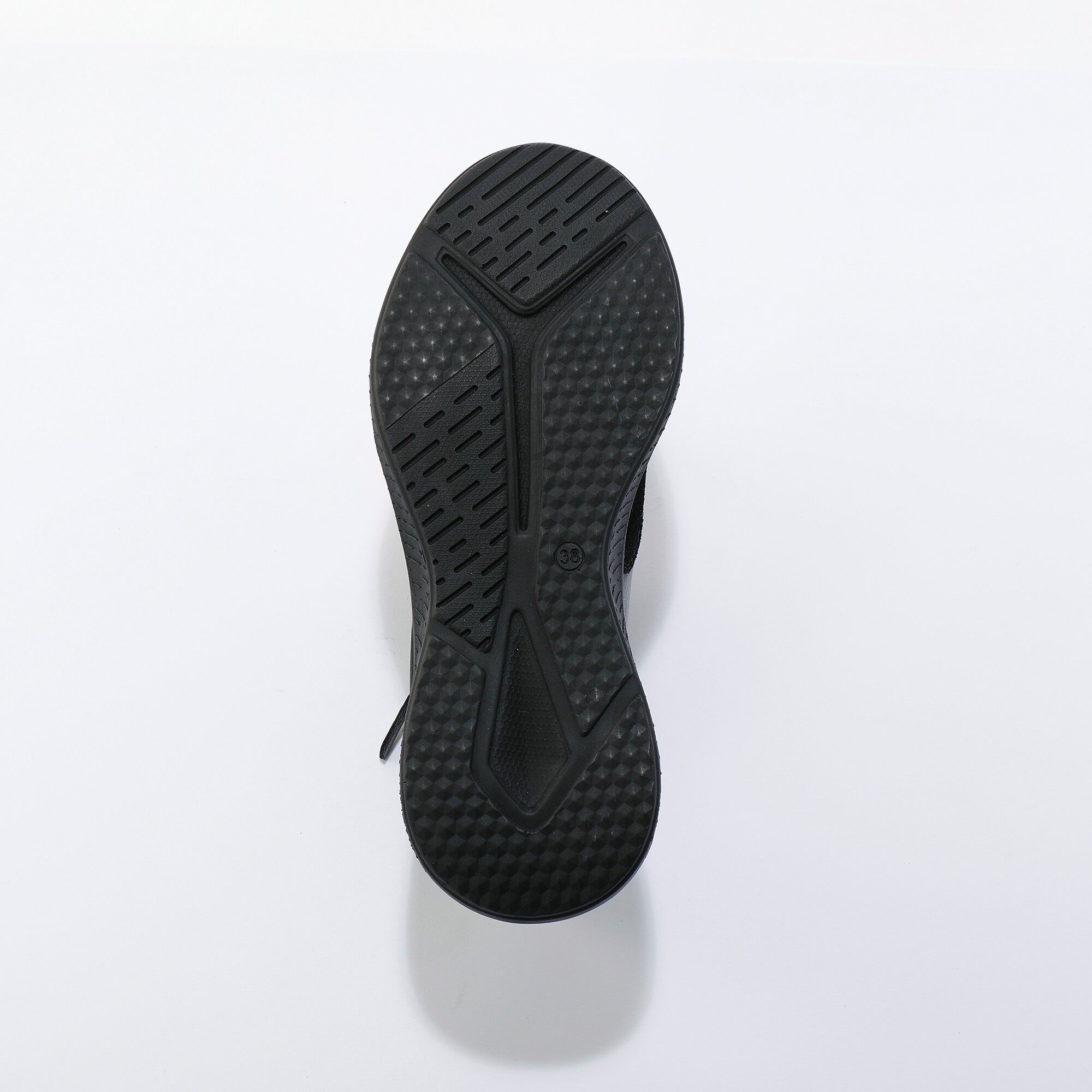Baskets zippées à lacets, empiècements cuir velours