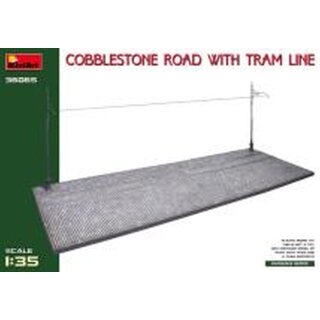 1:35 Diorama-Base Tram-Line/Kopfsteinpflaster