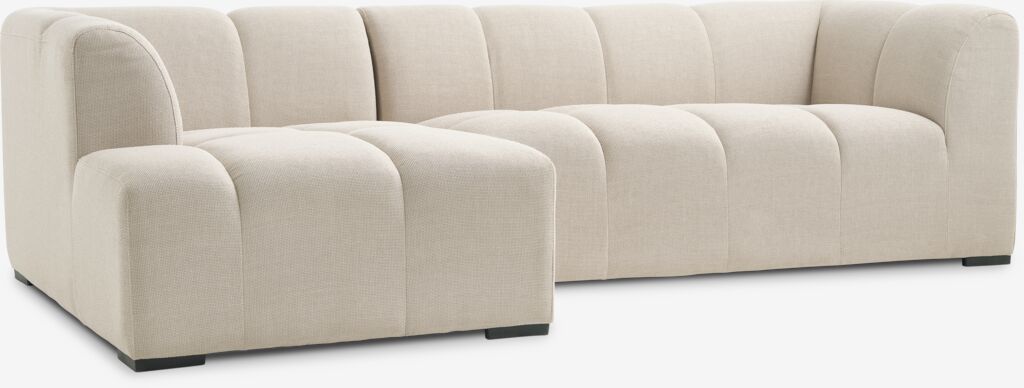 ALLESE sofa with ALLESE lounger left, beige fabric