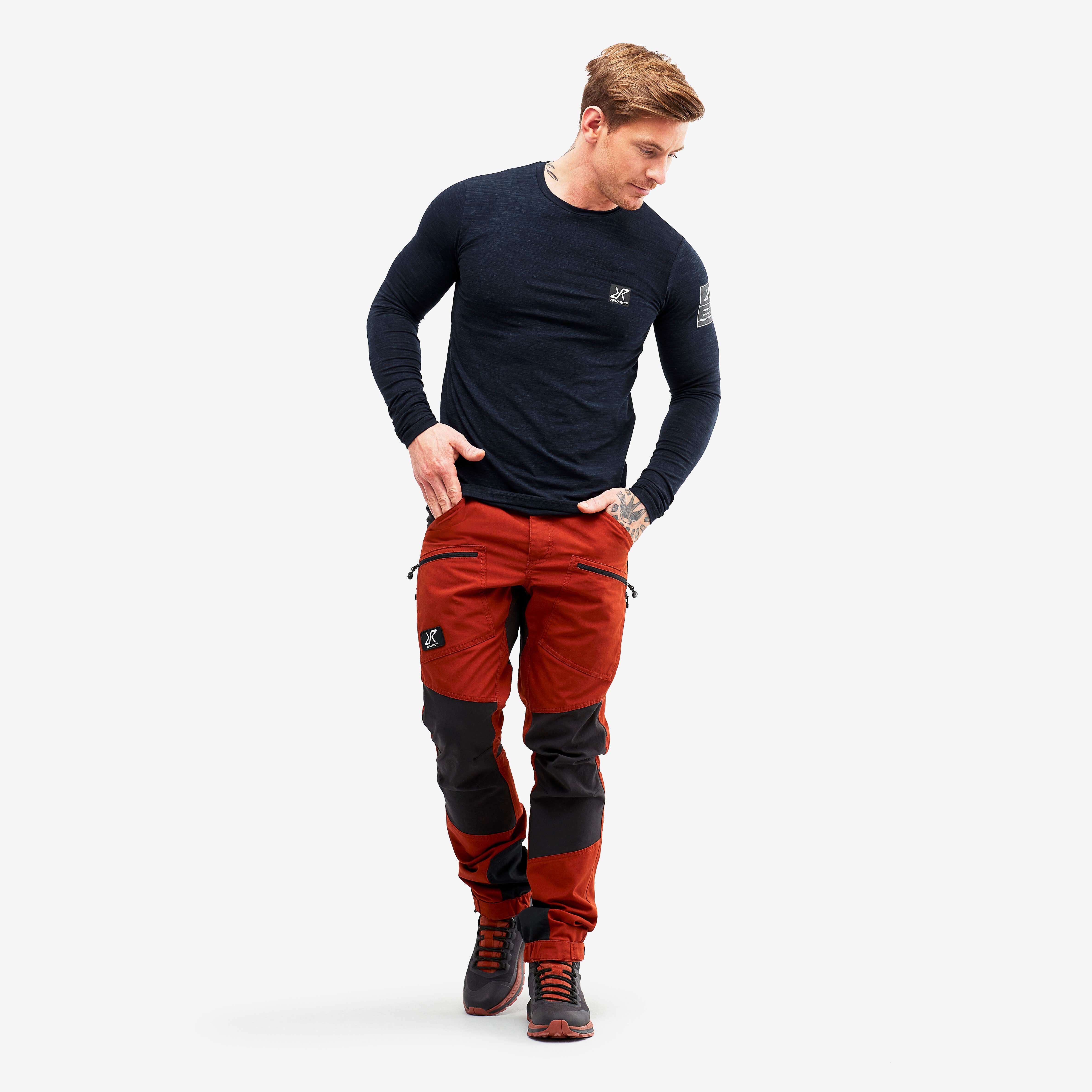 Adapt Long Sleeve Tee Homme Navy Melange