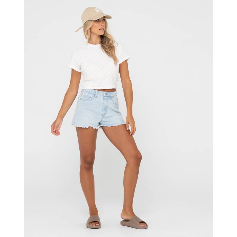 RUSTY LARA SHORT SLEEVE BABY TEE T-Shirt Damen