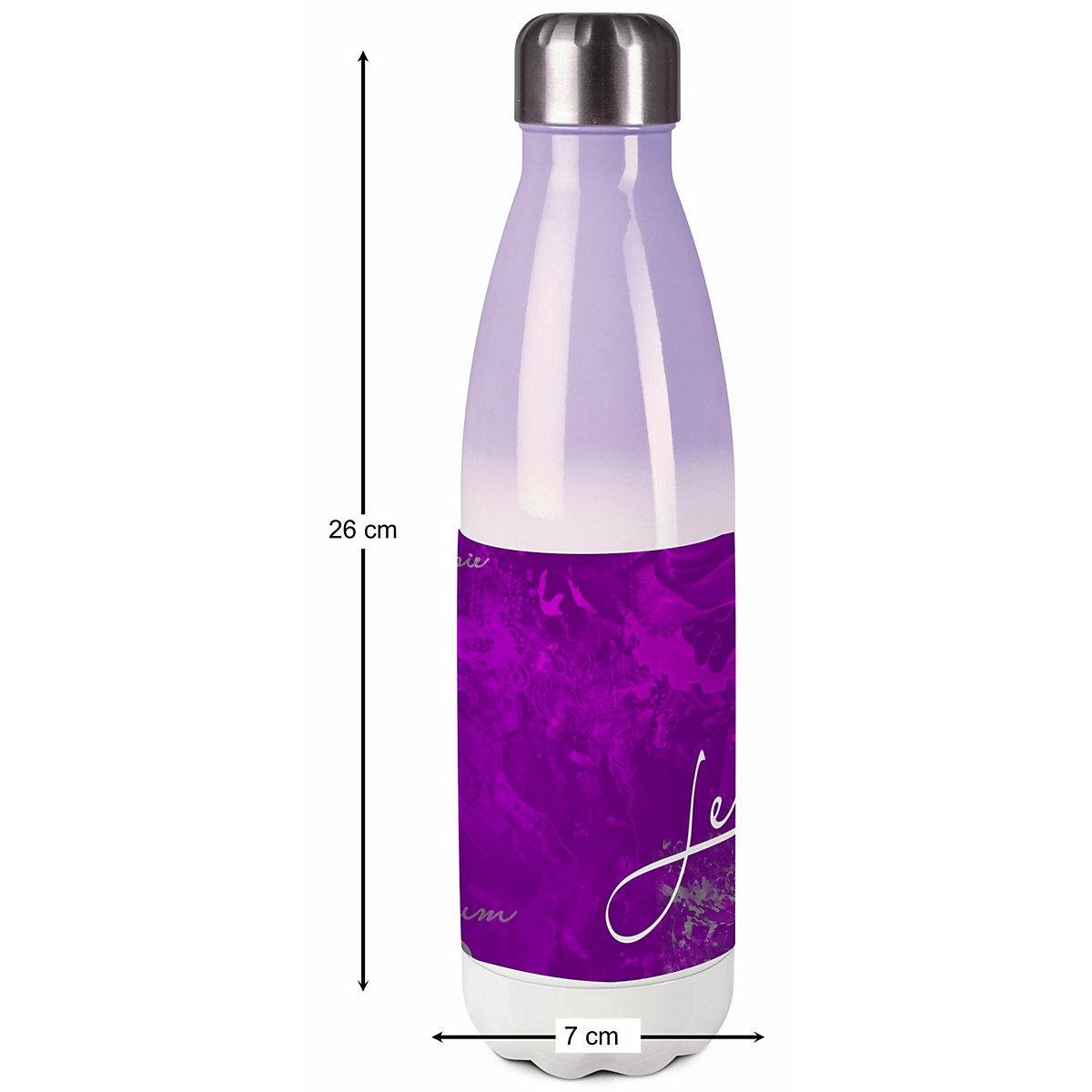 Edelstahl Kinder Thermoflasche / Trinkflasche bunt Traum Farbe lila Spülmaschinenfest, Auslaufsicher, Bruchfest, Doppelwandig, Für Heißgetränke geeignet, Mit Deckel, Isoliert