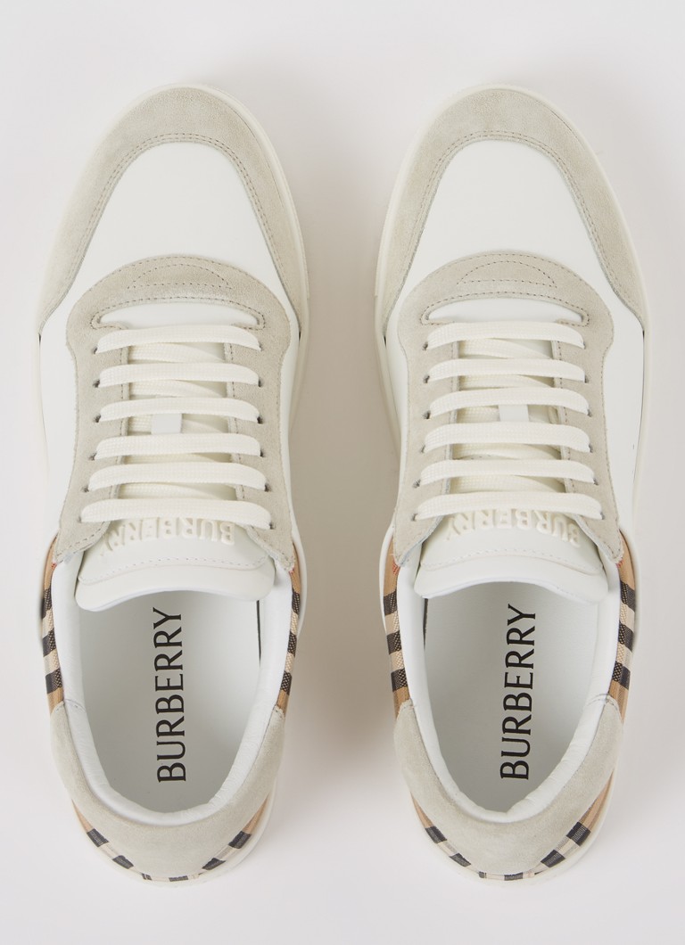 Tenisky z teľacej kože Burberry Stevie so semišovými detailmi