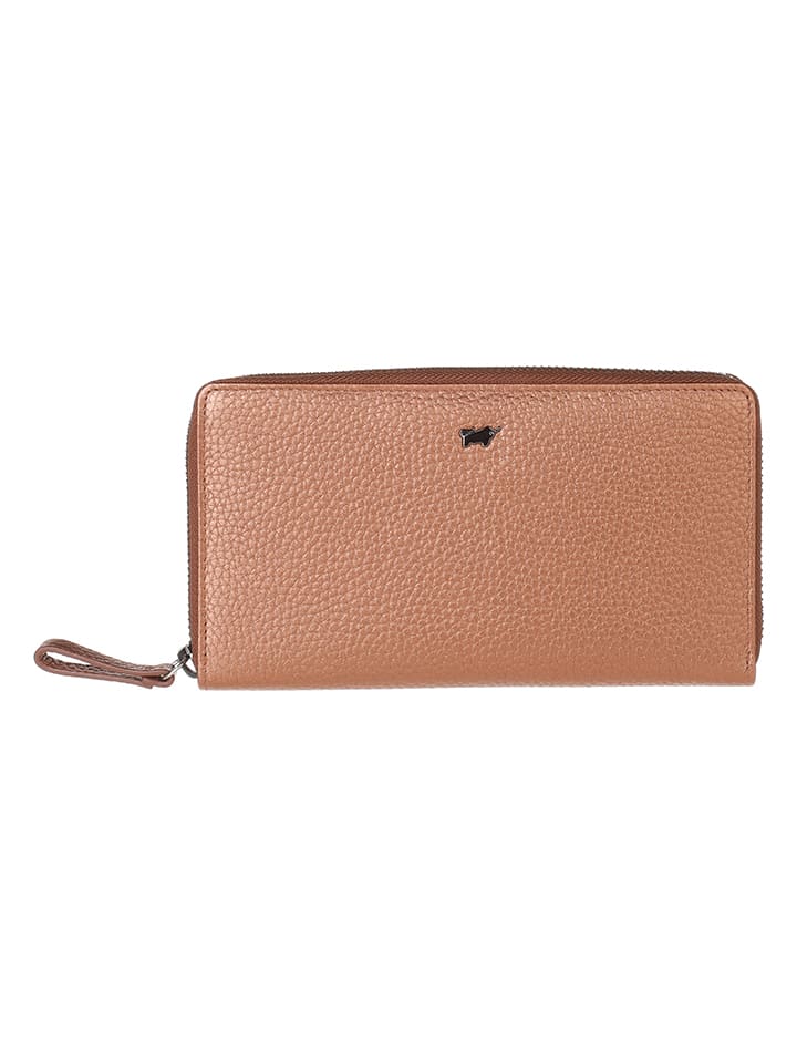Braun Büffel Leder-Geldbörse in Hellbraun - (B)19 x (H)10 x (T)2 cm günstig kaufen onesize