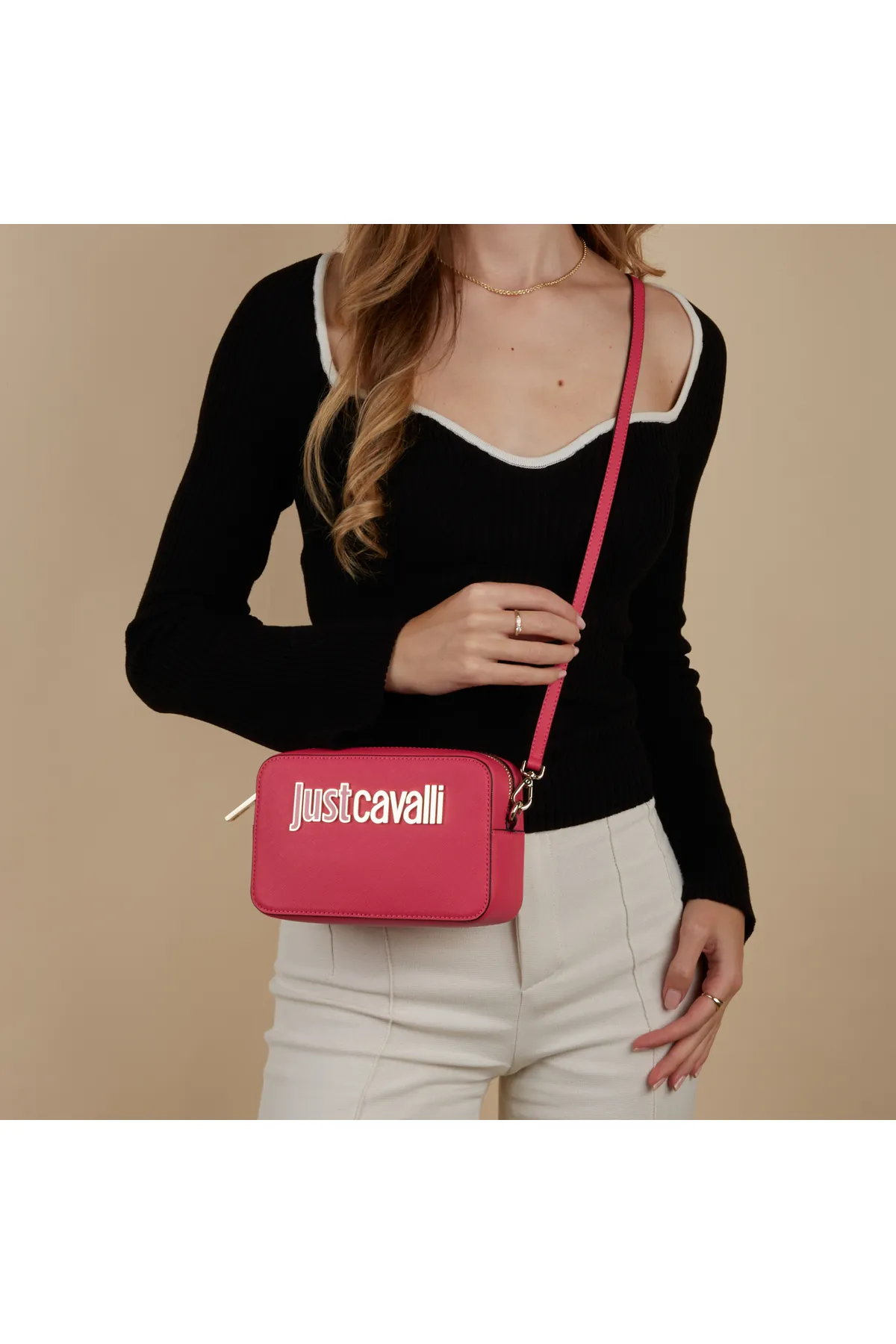 Just Cavalli  Metal Damen Umhängetasche Rosa 75ra4bb3-zs766-455