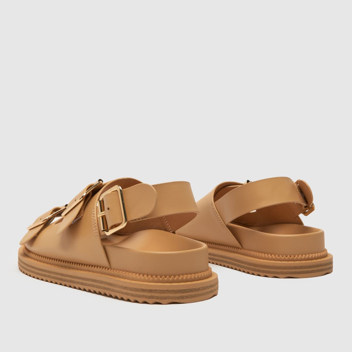 Schuh Talbot – Naturfärgade sandaler med dubbla spännen