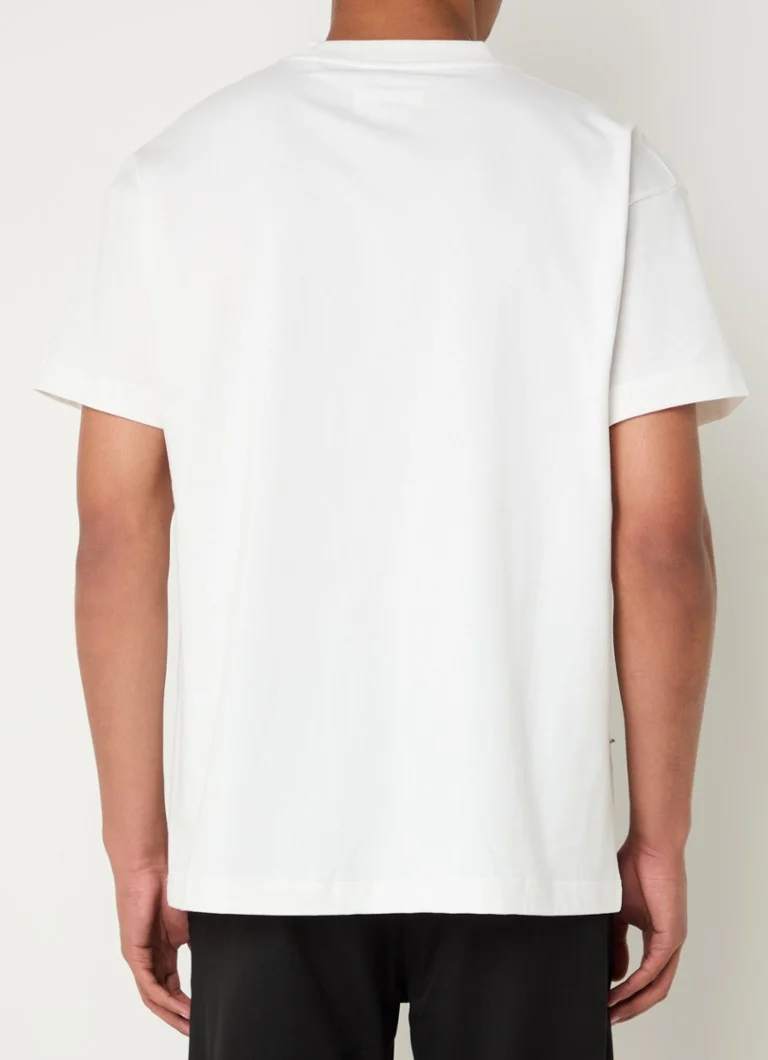 FLÂNEUR  T-shirt met logo en stretch