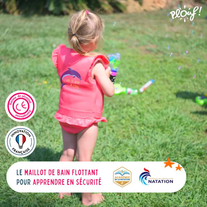 Maillot de bain flottant : Dauphin Corail