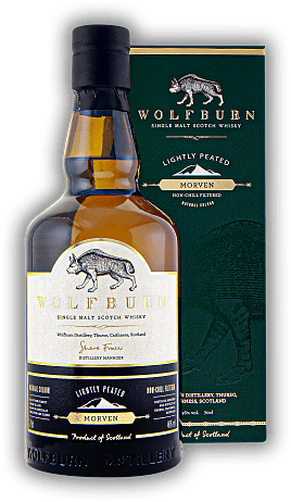 Wolfburn Morven lightly peated Wolfburn Morven lightly peated Benannt nach dem höchsten Berg der nördlichen Highlands. 0,7	 Liter - Vol 46%