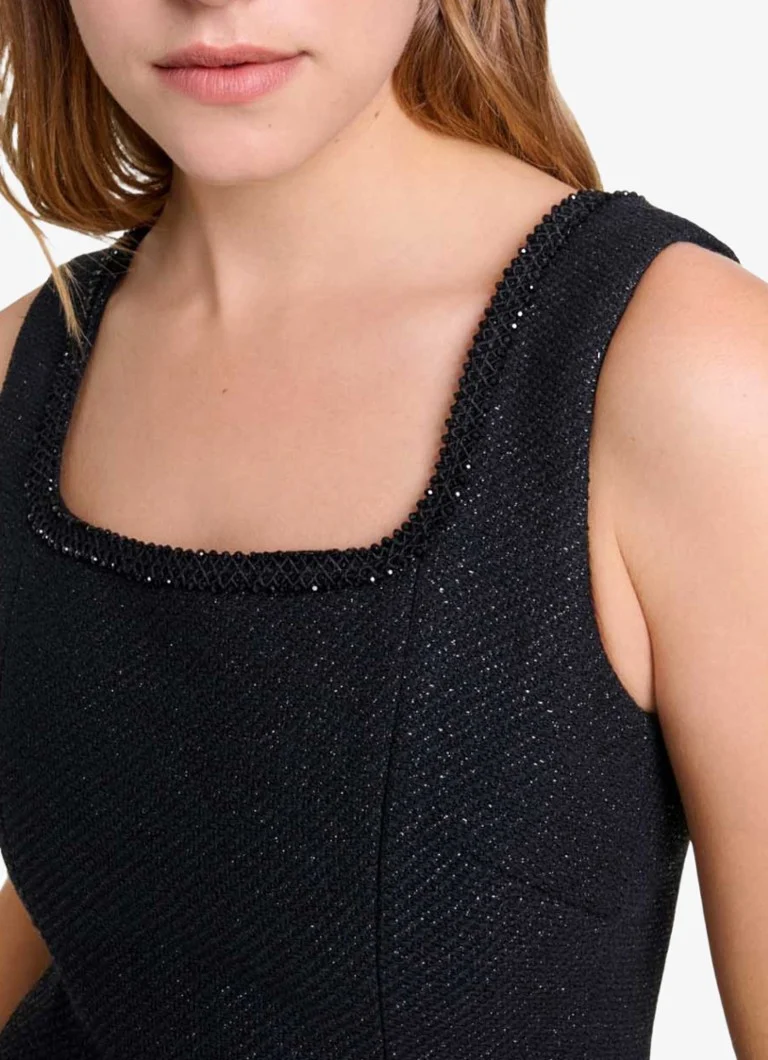 Maje  Mini jurk in wolblend met lurex en steekzakken