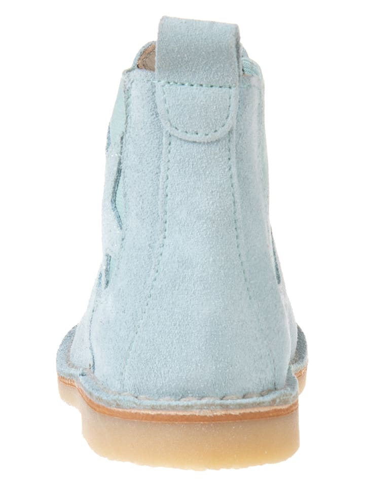 kmins Leder-Chelsea-Boots in Hellblau günstig kaufen