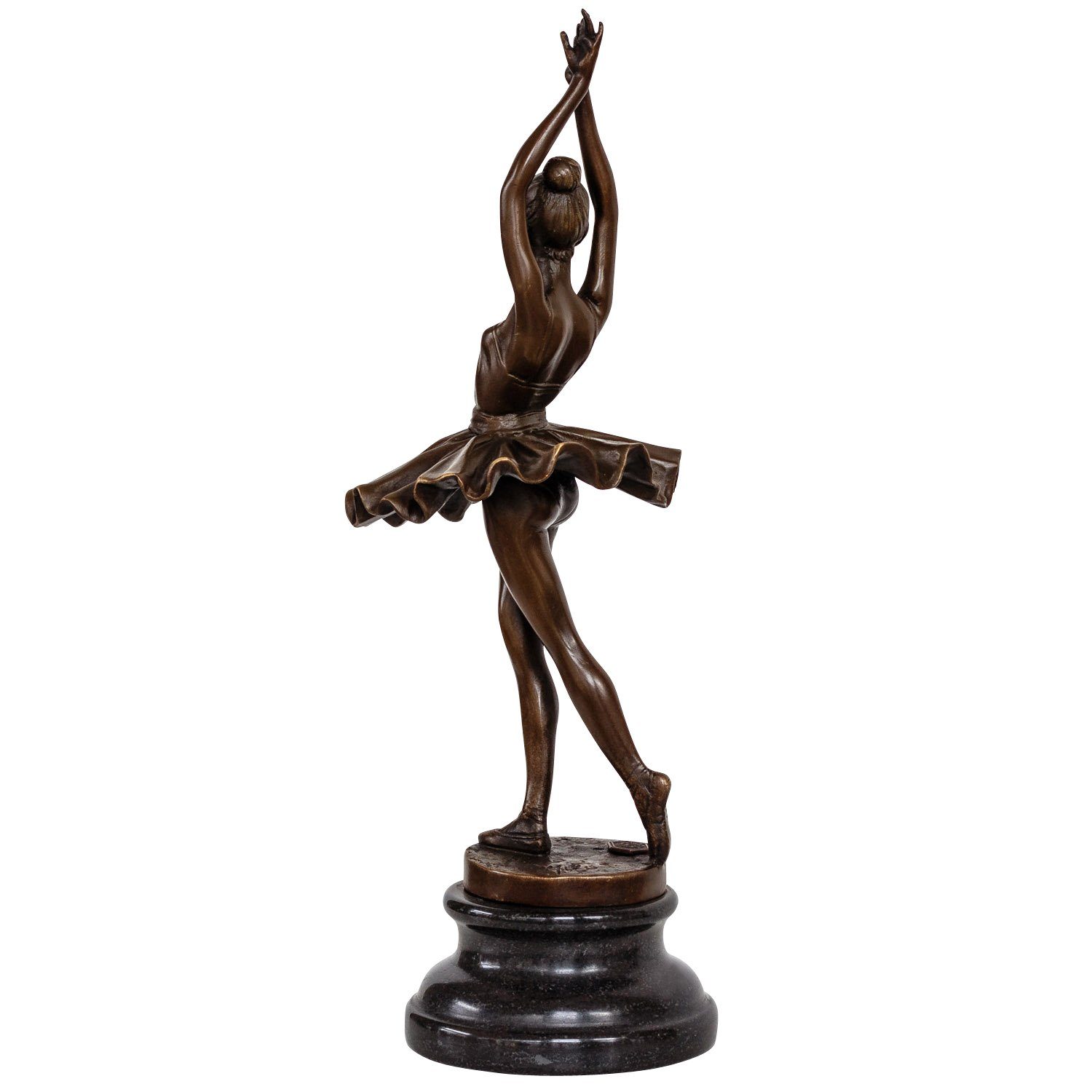 Aubaho Skulptur Bronzeskulptur Tänzerin Ballerina nach Degas Ballett Bronze Figur Repl