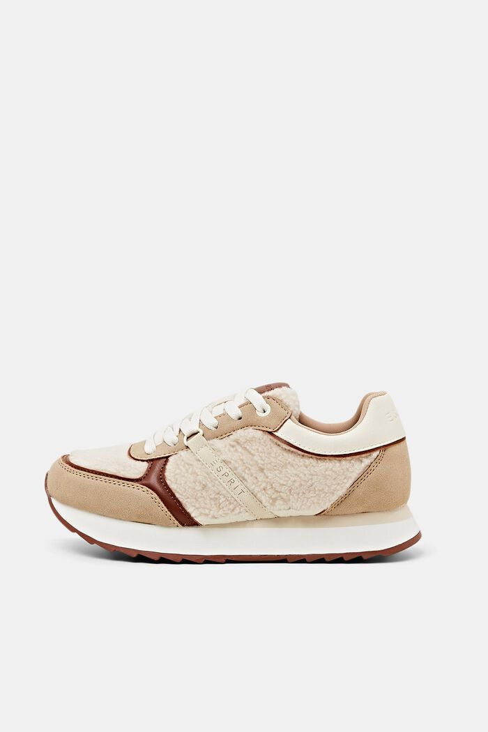 Sneakers in Lederoptik mit Teddyfell