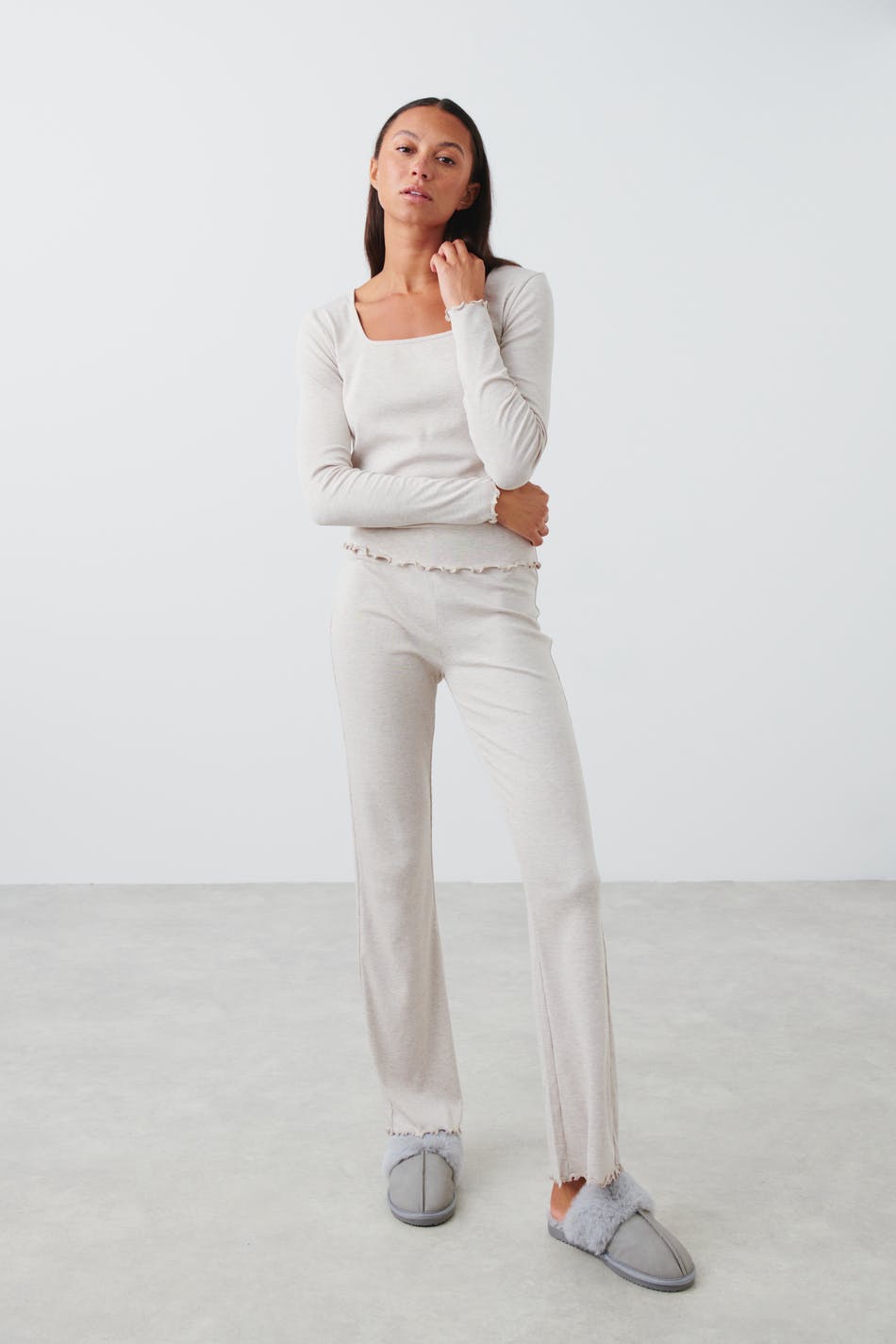Homewear flared trousers