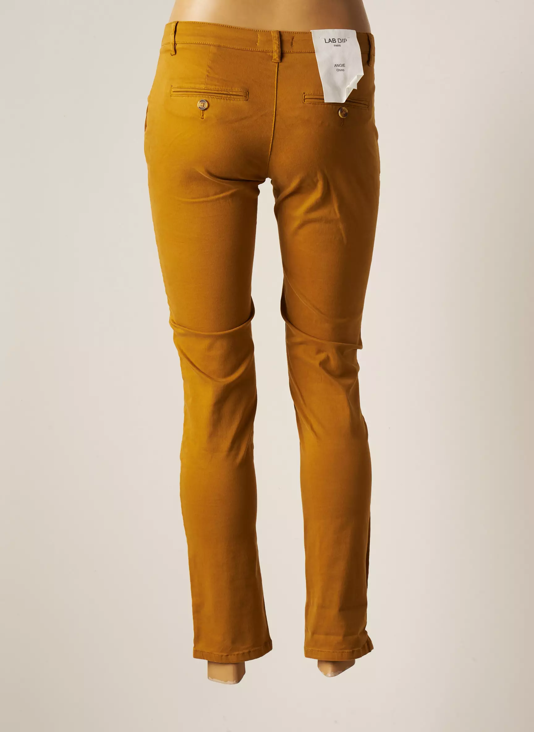 Lab Dip Paris Pantalons Chino Femme couleur jaune