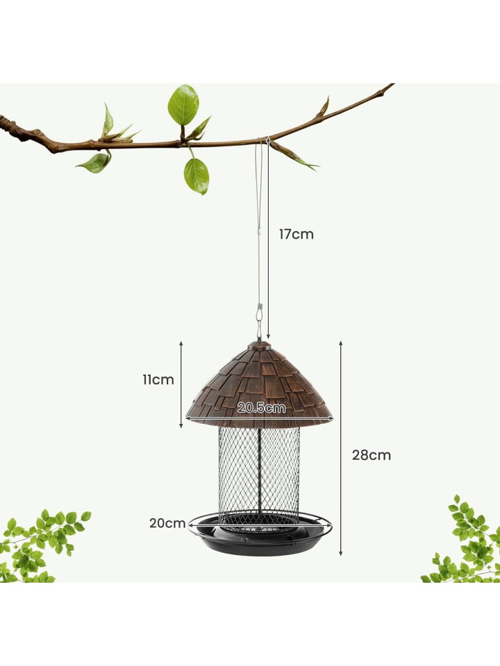 COSTWAY Vogelfutterhaus in Braun günstig kaufen onesize