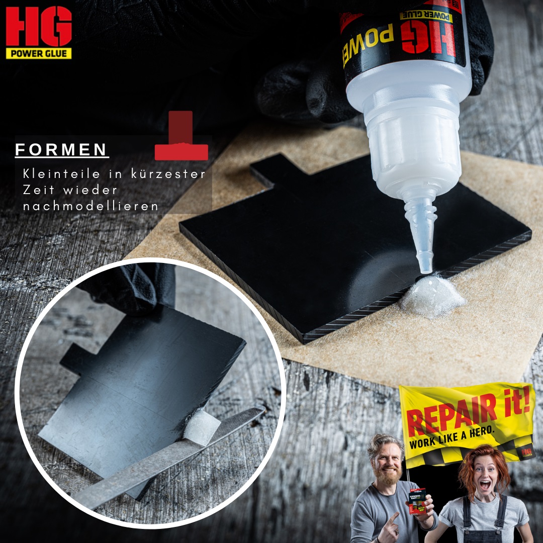 Schweißnaht aus der Flasche HG Power Glue, 5g + 10g - ATU