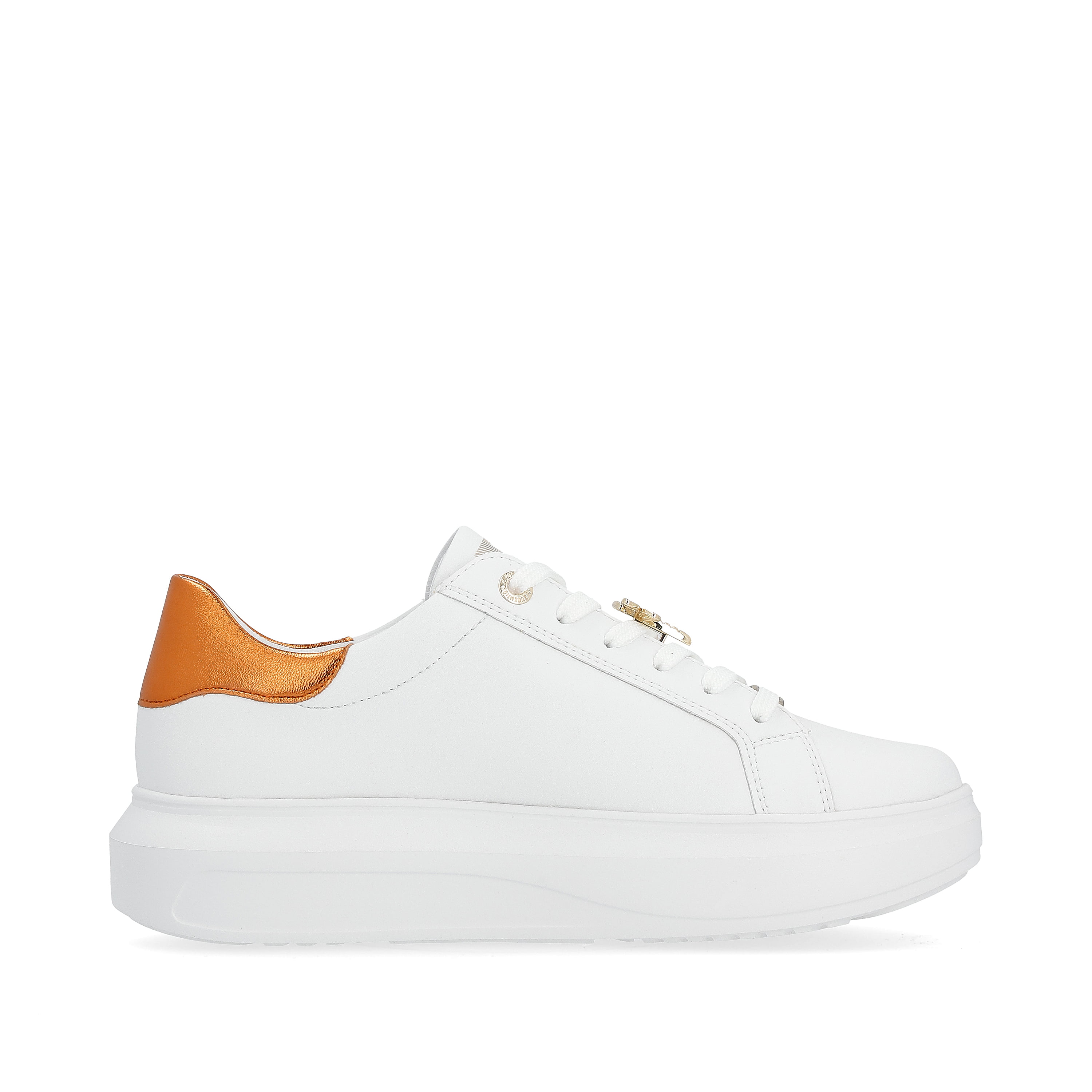 Rieker Damen Sneaker Low pearl-white copper-metallic