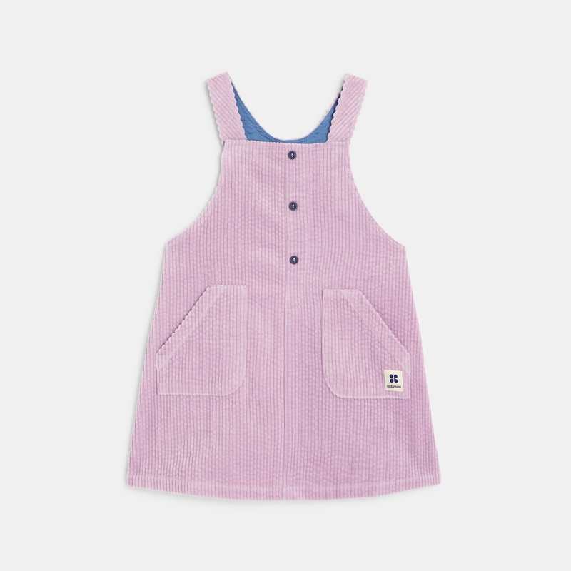 Robe salopette bébé fille velours côtelé violette Catimini