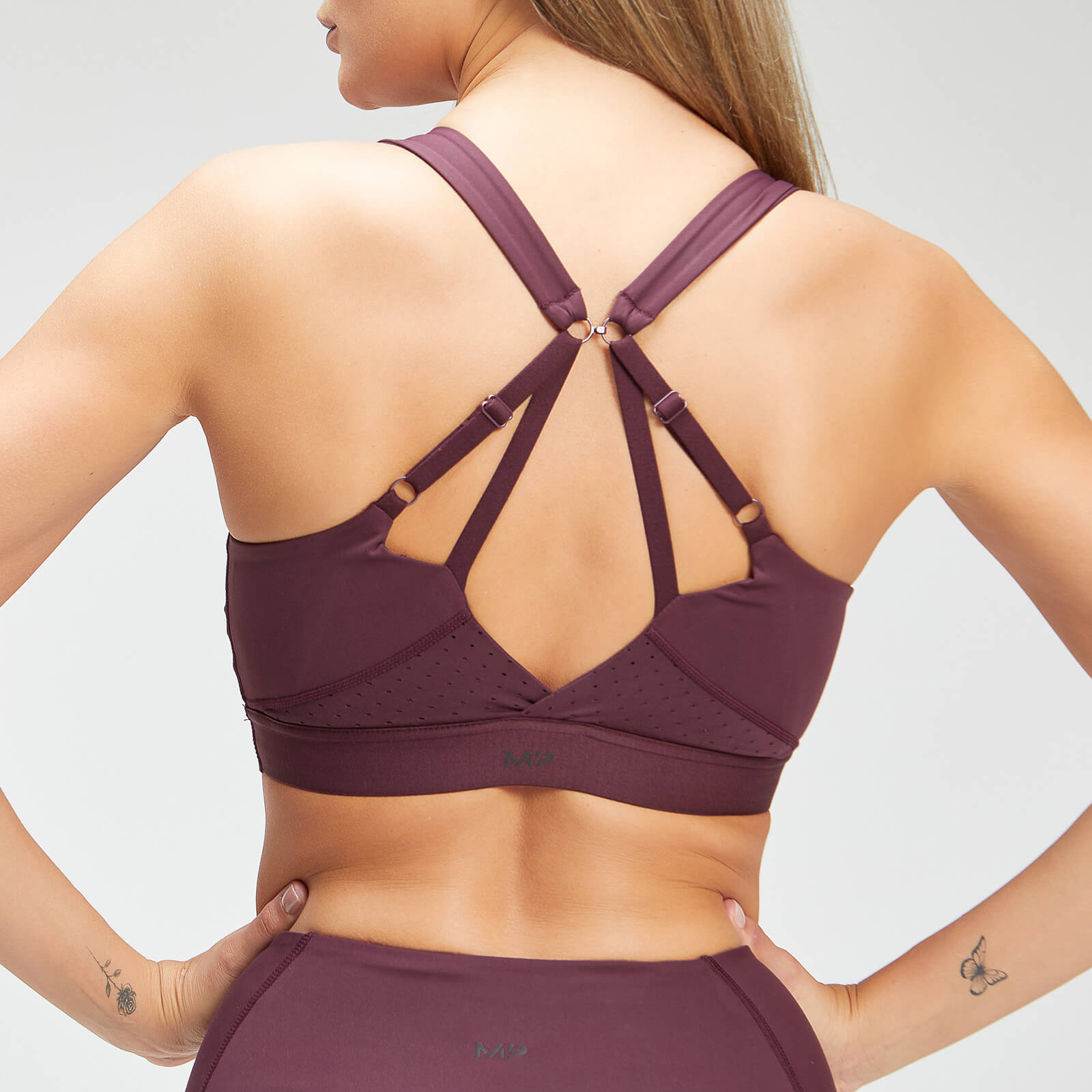 Brassière de sport MP Power Ultra pour femmes – Bordeaux/Noir