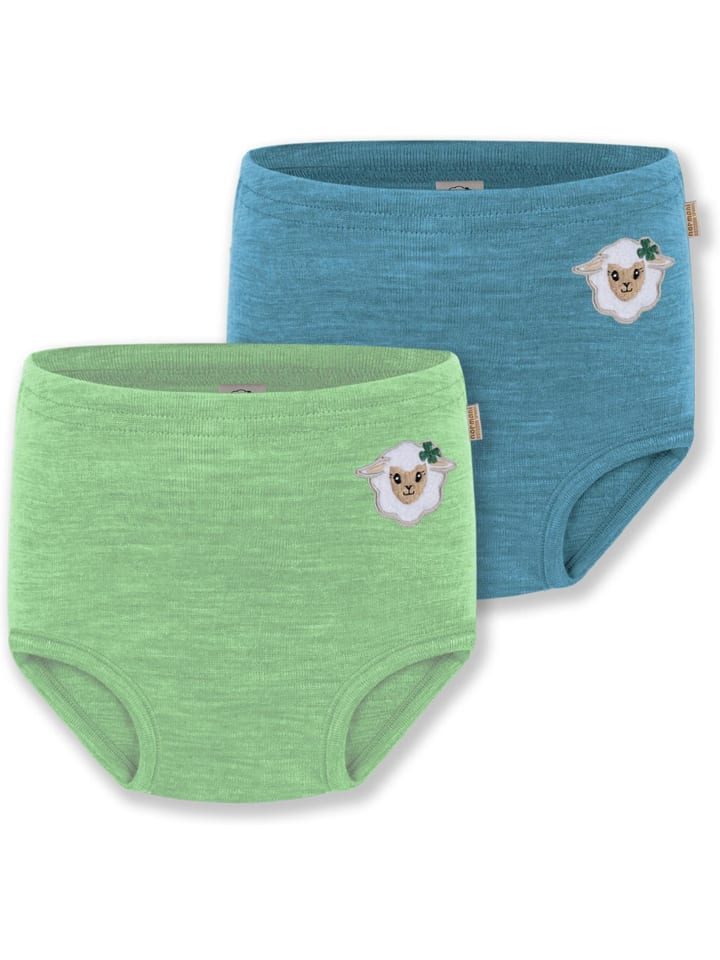 Normani Outdoor Sports 2er Pack Baby Merino Windelhose Tokoroa in Blau/Grün günstig kaufen