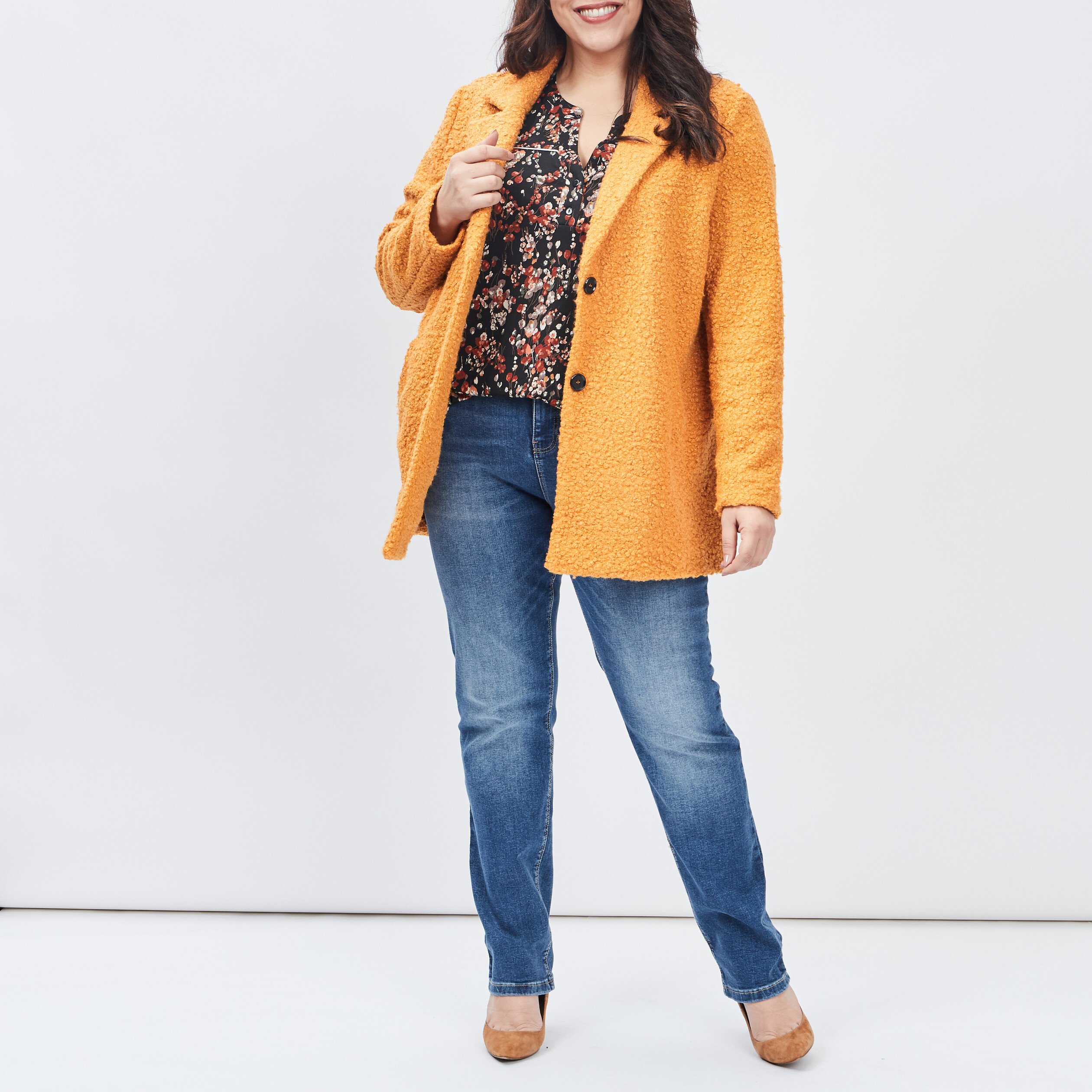 Jeans straight grande taille denim stone femme grande taille | La Halle