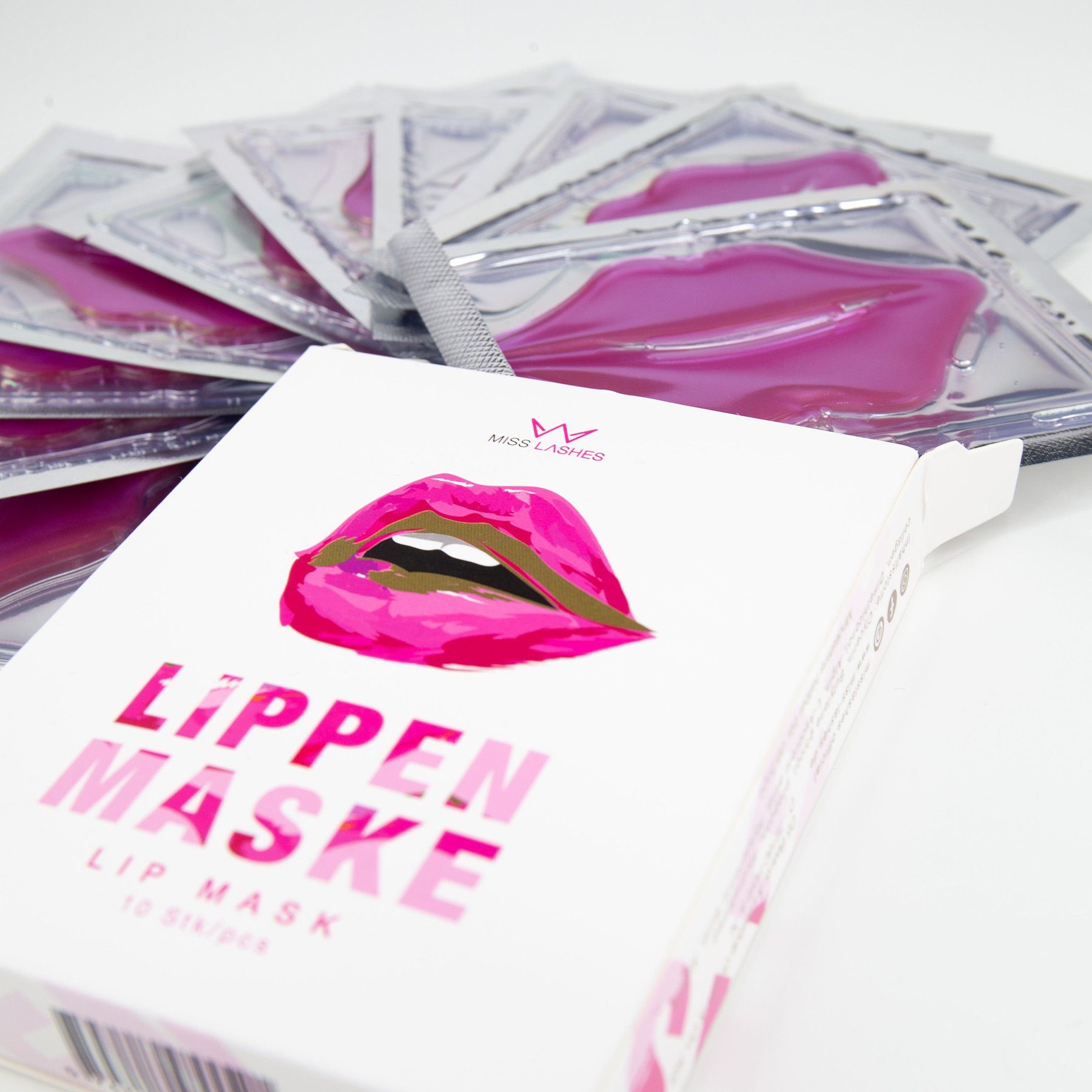Miss Lashes Lippenmaske Miss Lashes Lippenmaske 10 Stück, 1-tlg.