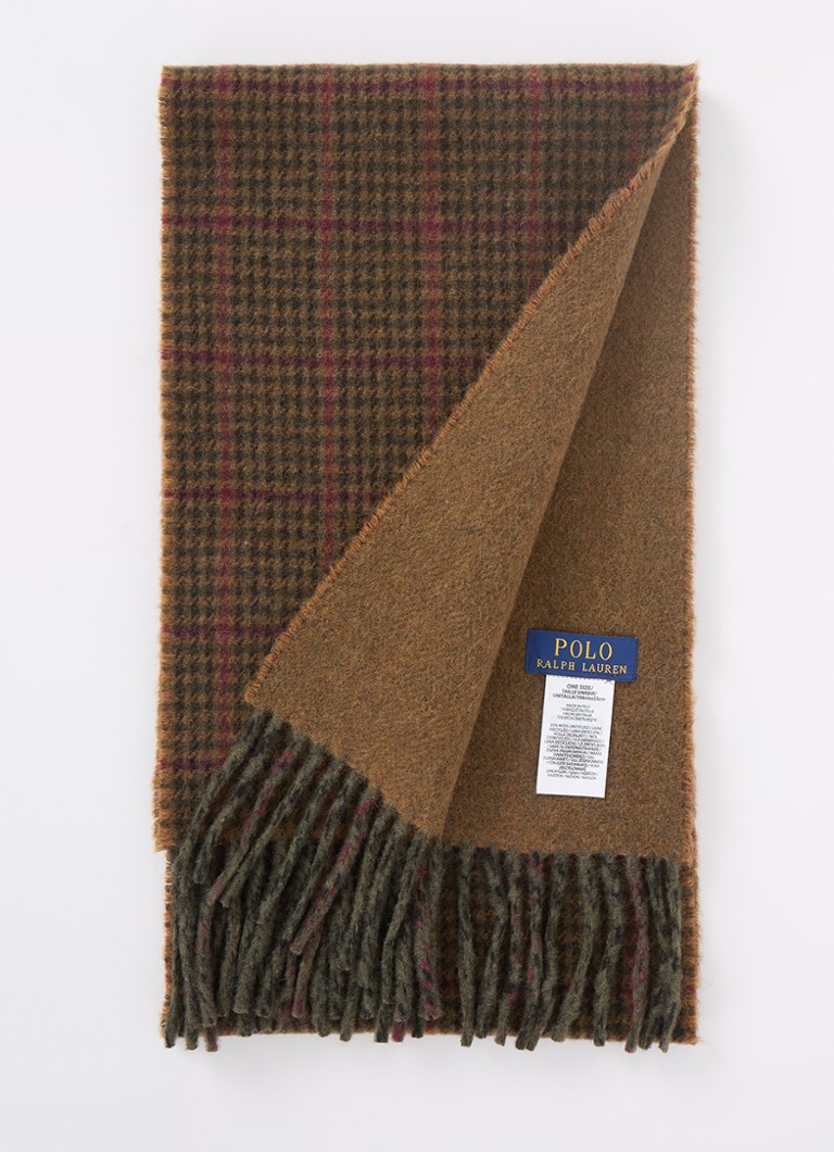 Šála Ralph Lauren z vlněné směsi s kostkovaným vzorem 168 x 25 cm