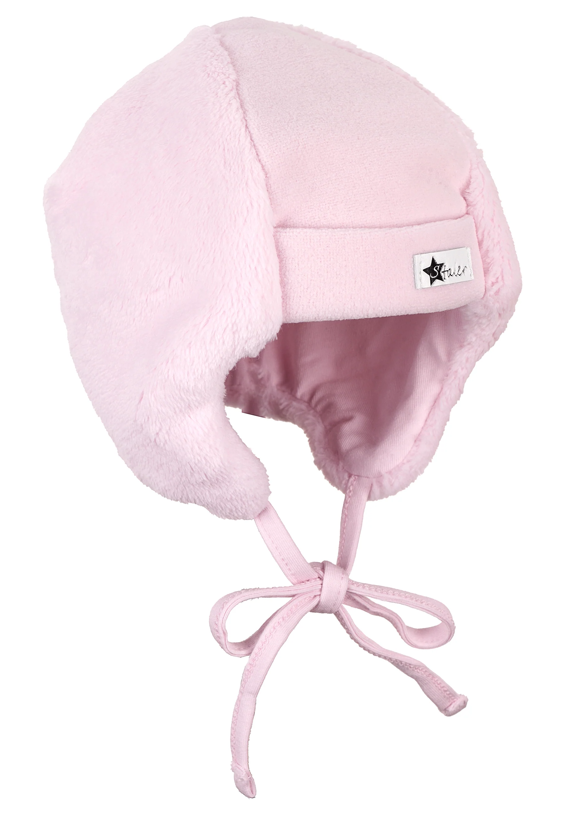 Mütze Erstlingsgröße in Hellgrau, Rosa oder Ecru
