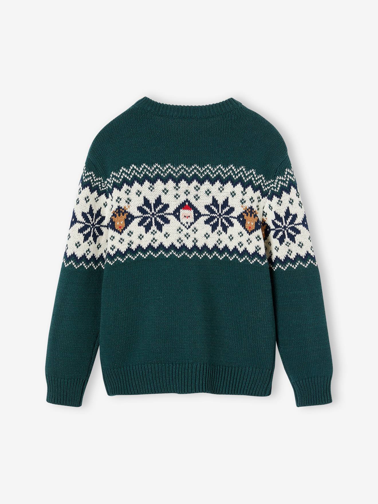 Vertbaudet Kinder Weihnachts-Pullover Capsule Collection FAMILIE Oeko-Tex - rot