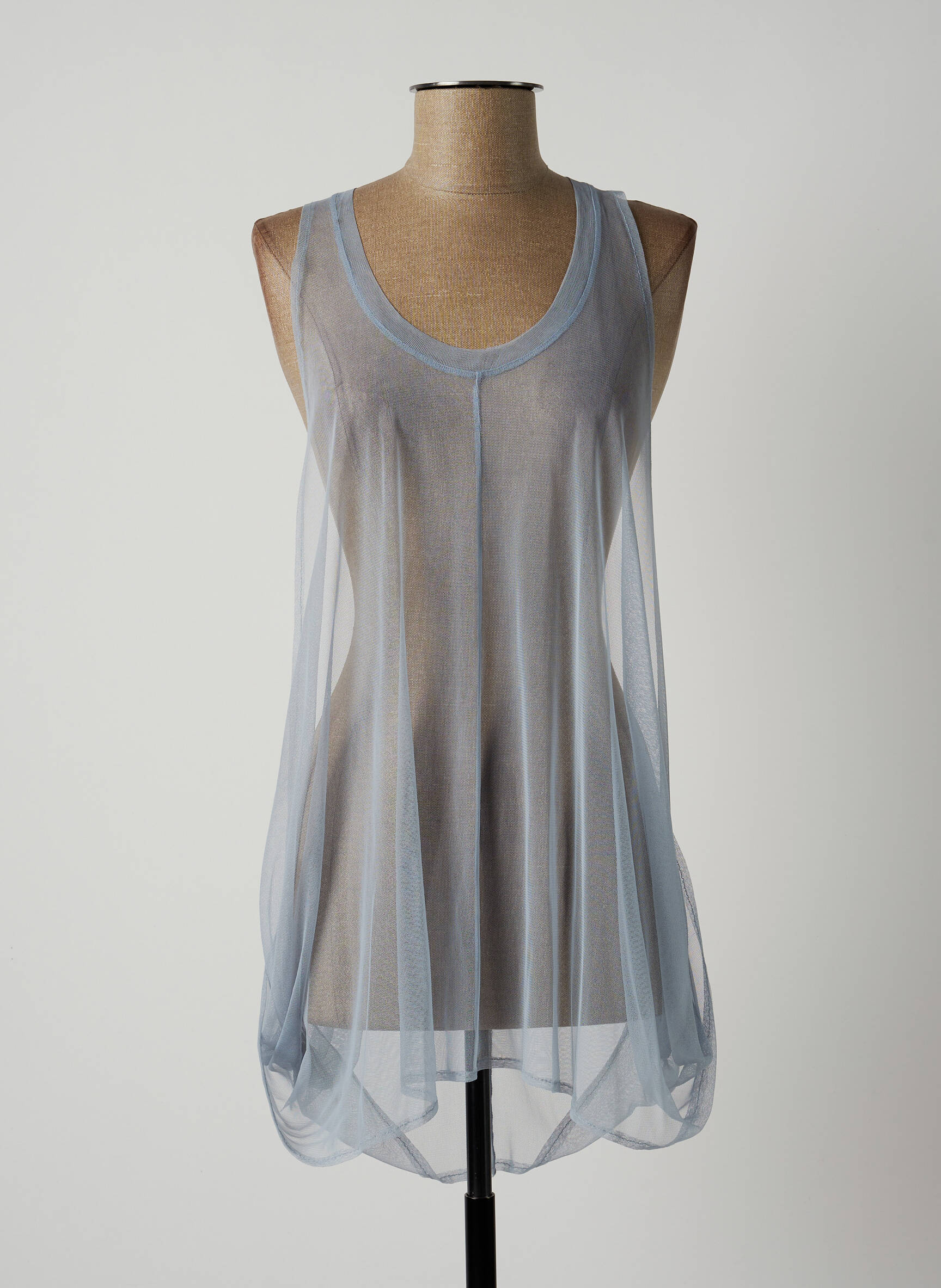 Lauren Vidal Tuniquesansmanche Femme couleur bleu