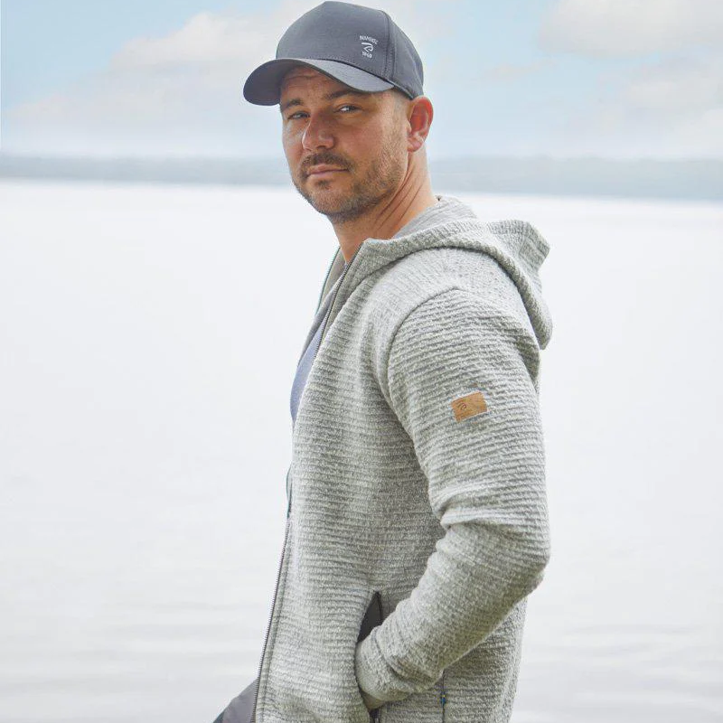 Ivanhoe Morel Hood Männliche graue Strickjacke