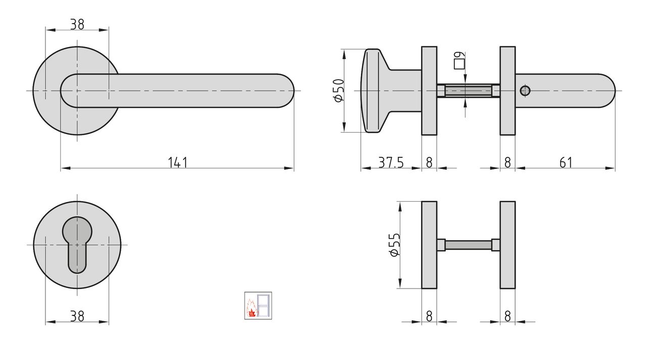 Basi FS-Rosetten-Garnitur - ZT/FS 2100