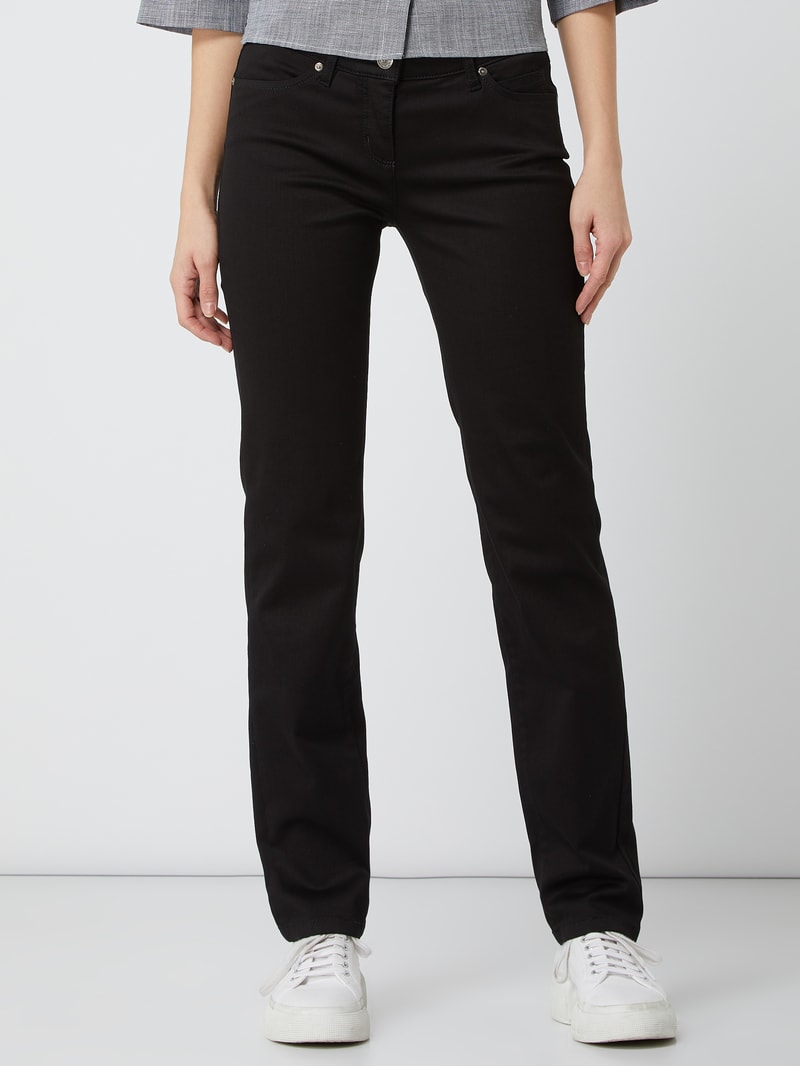 Perfect Shape Straight Fit Jeans mit Stretch-Anteil in schwarz