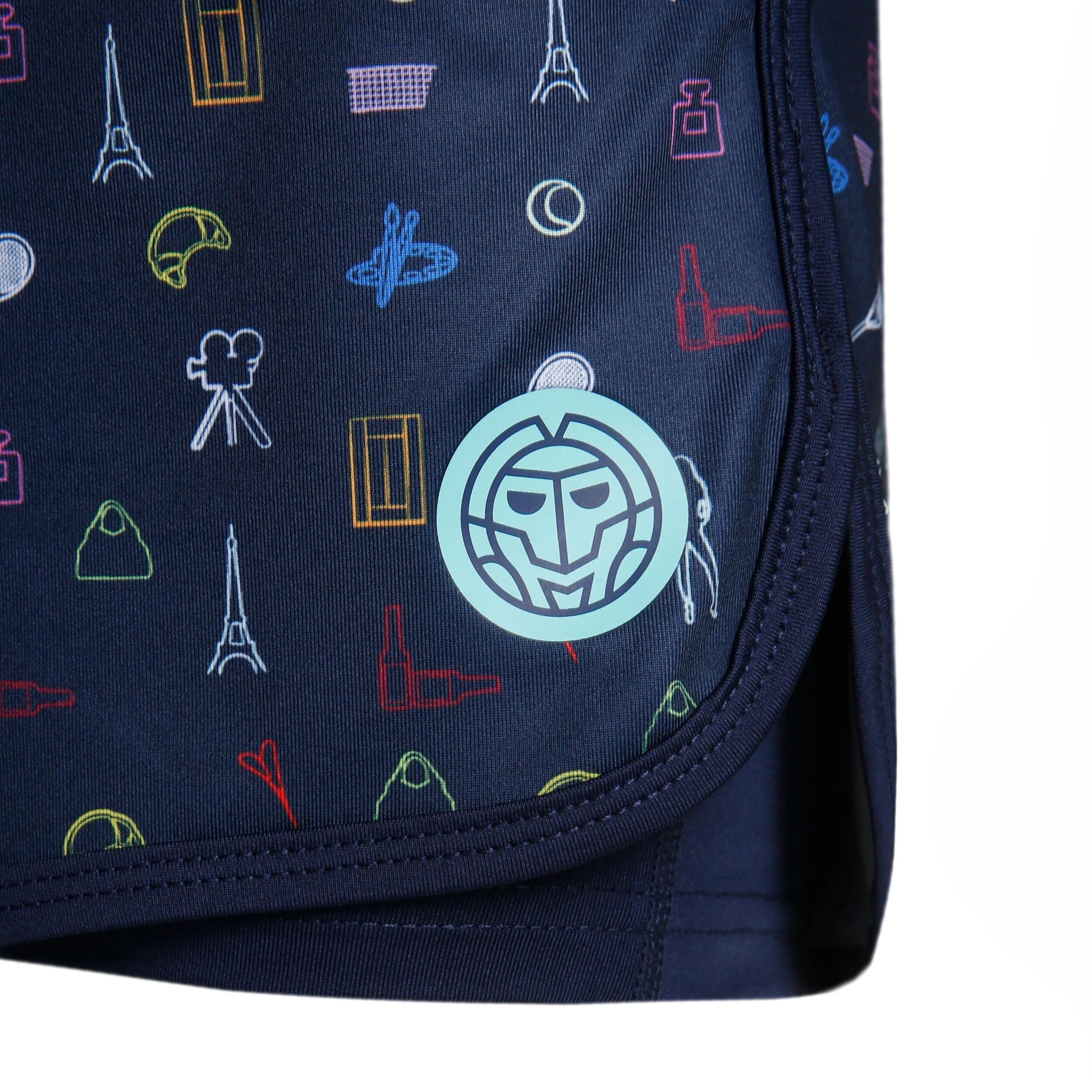 Chidera Tech 2in1 Shorts Damen - Dunkelblau, Mehrfarbig