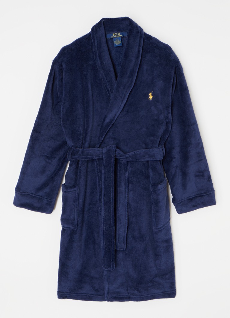 Ralph Lauren Terry fürdőköpeny logós hímzéssel és foltzsebekkel