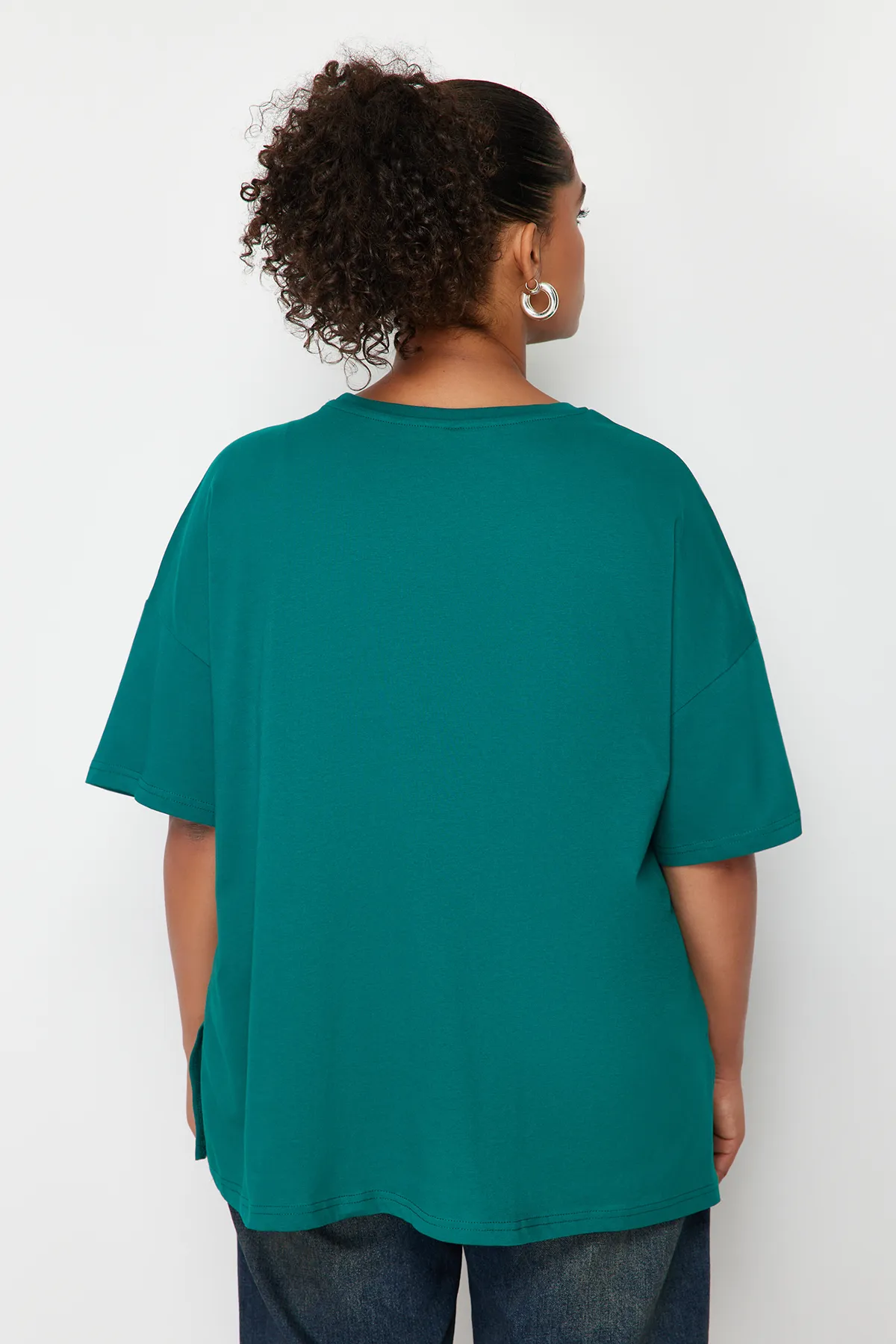 Trendyol Curve  Große Größen in T-Shirt - Grün - Oversized