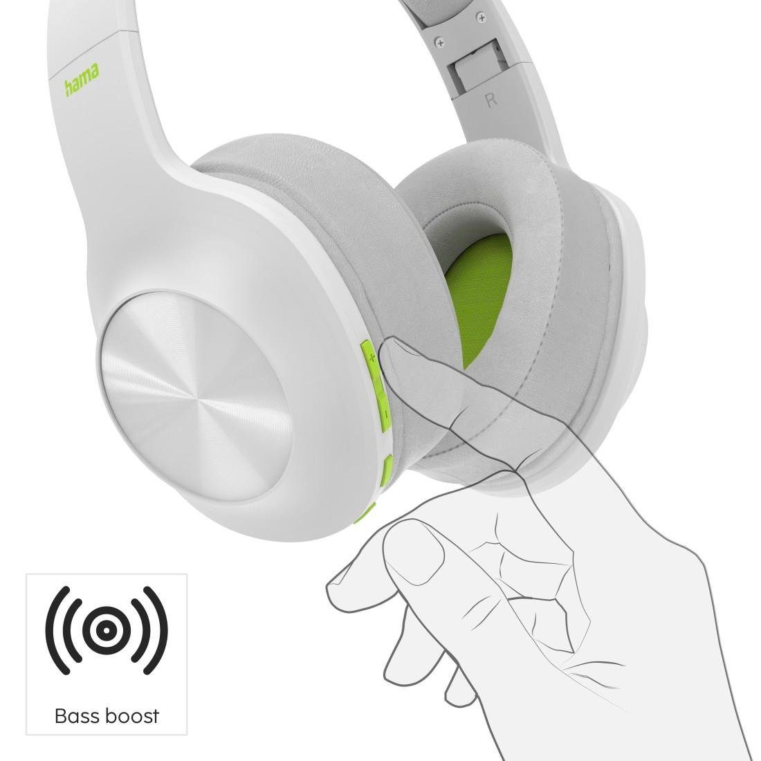 Hama Bluetooth® Kopfhörer Over Ear ohne Kabel, Bass Boost, faltbar kabellos Bluetooth-Kopfhörer (Sprachsteuerung, Google Assistant, Siri, A2DP Bluetooth, AVRCP Bluetooth, HFP, HSP, Bluetooth Headset)