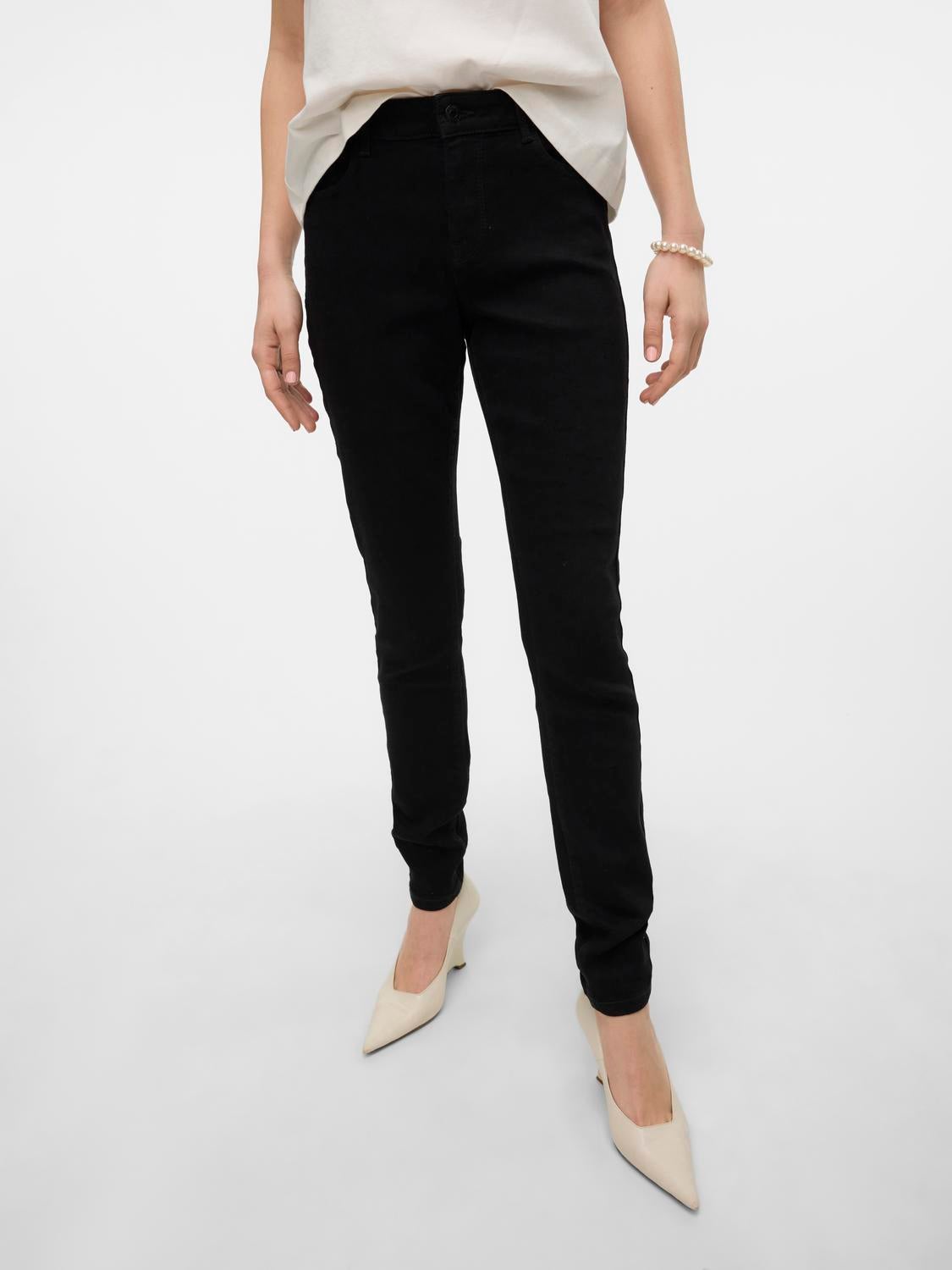 VMELLY Mid Rise Skinny Fit Jeans