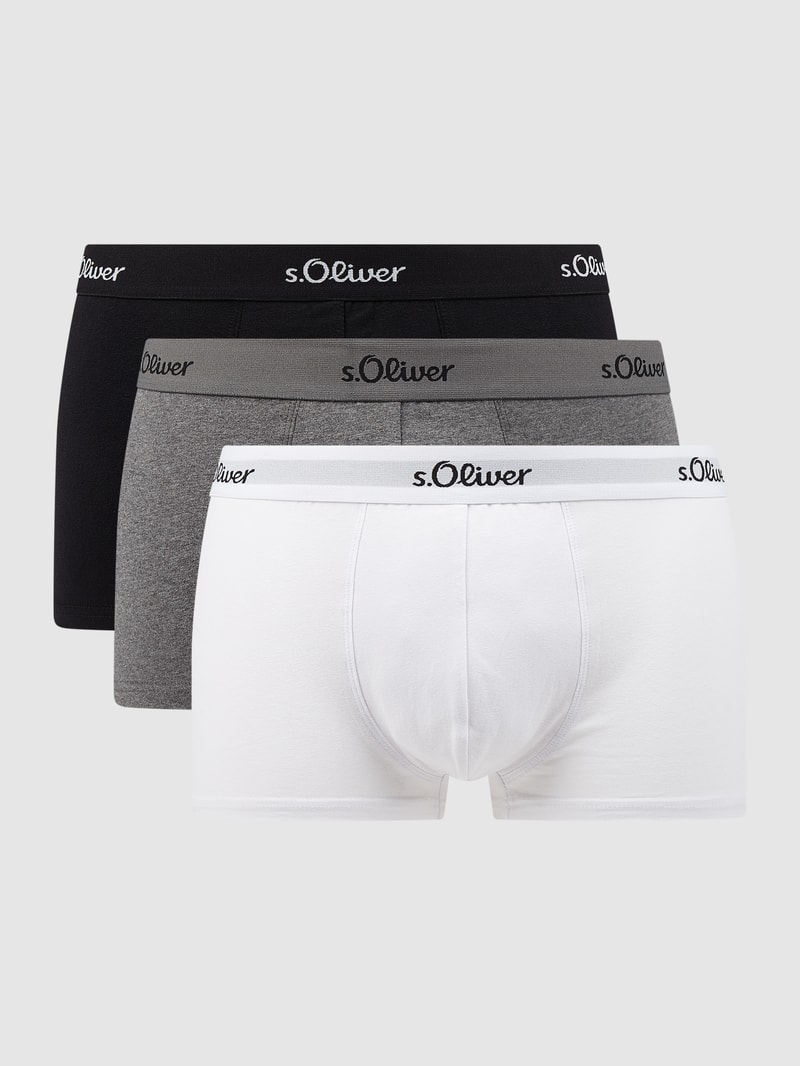 Trunks mit Stretch-Anteil im 3er-Pack in mittelgrau meliert