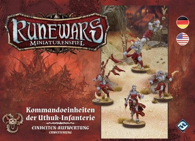 Runewars Miniaturenspiel - Kommandoeinheit der Uthuk-Infanterie (Erw.)